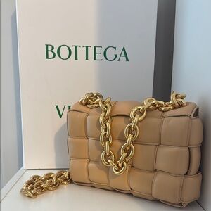 Bottega Veneta Tan Chain Bag